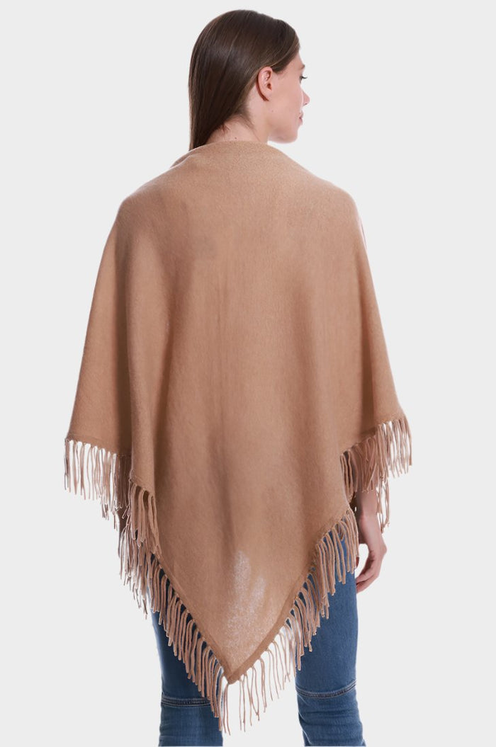 Minnie Rose Cashmere Fringe Shawl YR0780