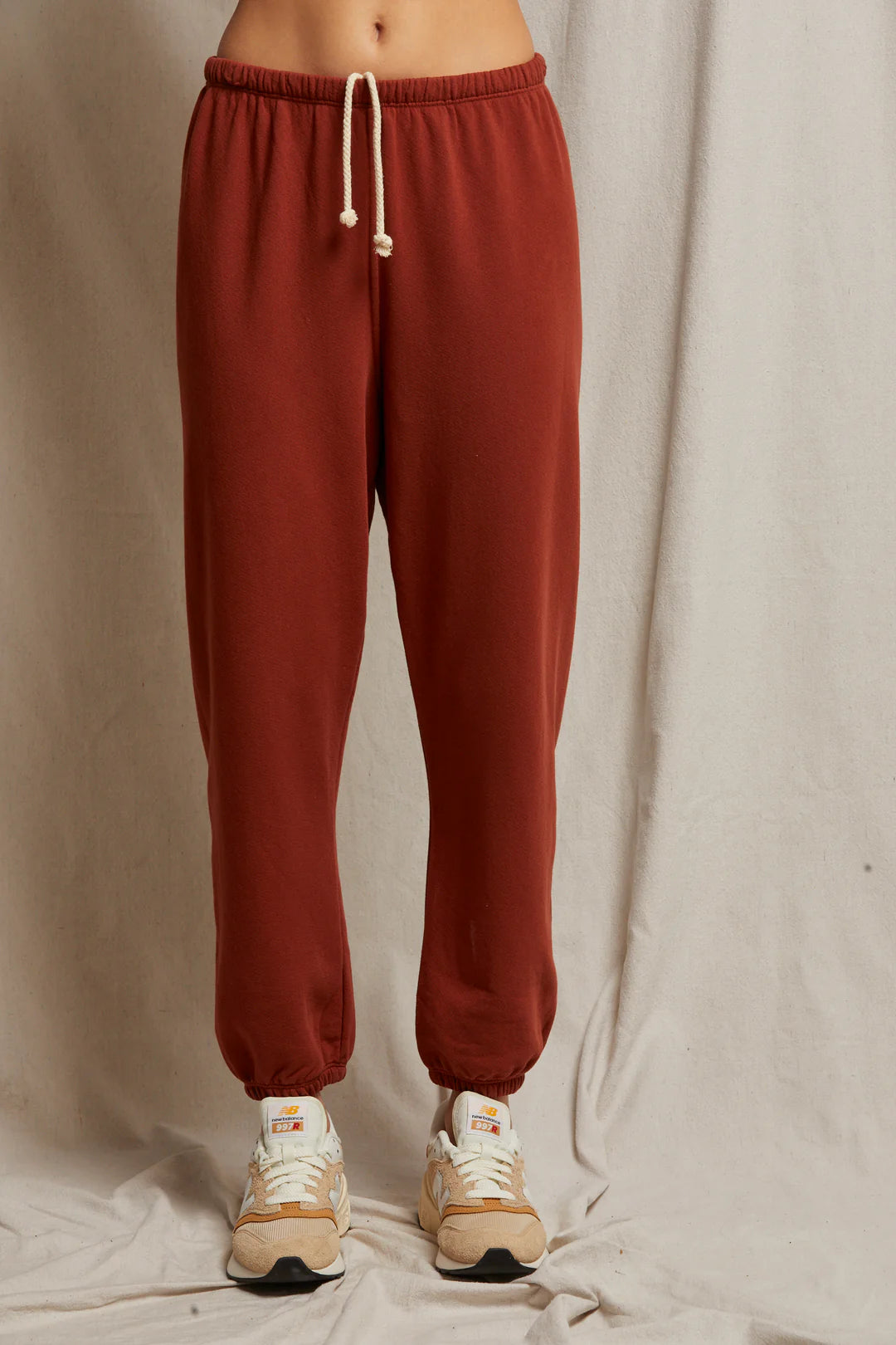 Perfect White Tee Johnny French Terry Easy Sweatpant - Russet