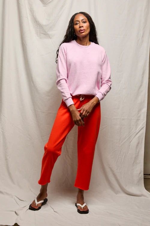 Perfect White Tee Ziggy Reverse Fleece Shrunken Crew Neck Sweatshirt