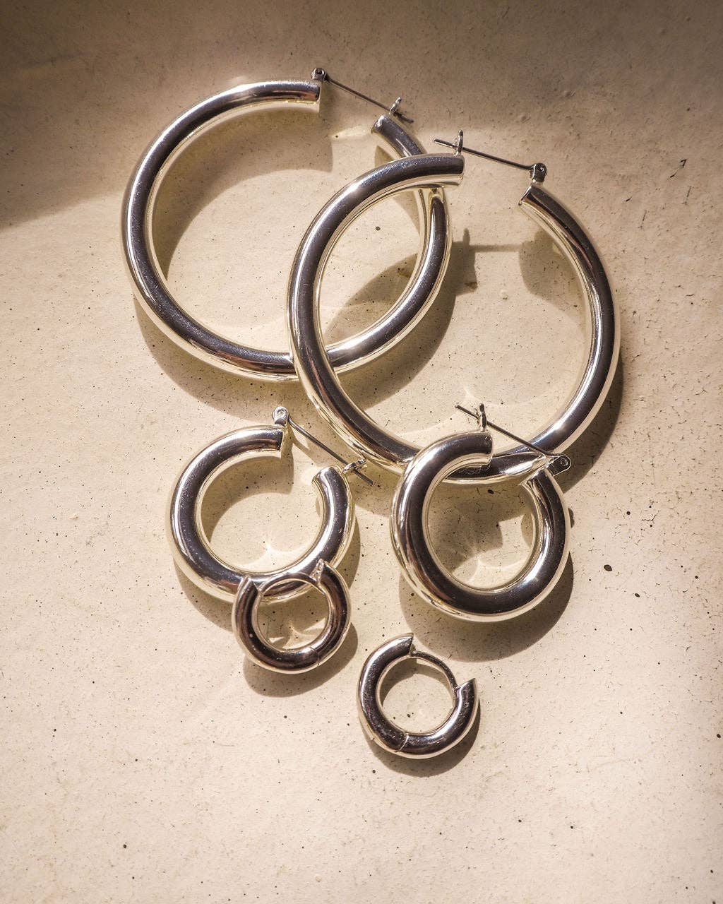 Luv AJ Baby Amalfi Tube Hoops- Silver