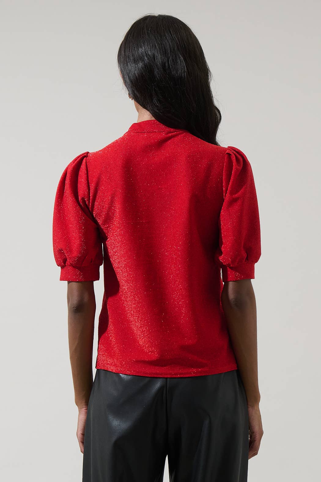 Sugarlips Lisette Shimmer Bow Tie Top