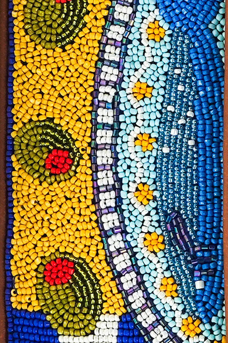 America & Beyond Mediterranean Sardine Hand-Beaded Shoulder Bag