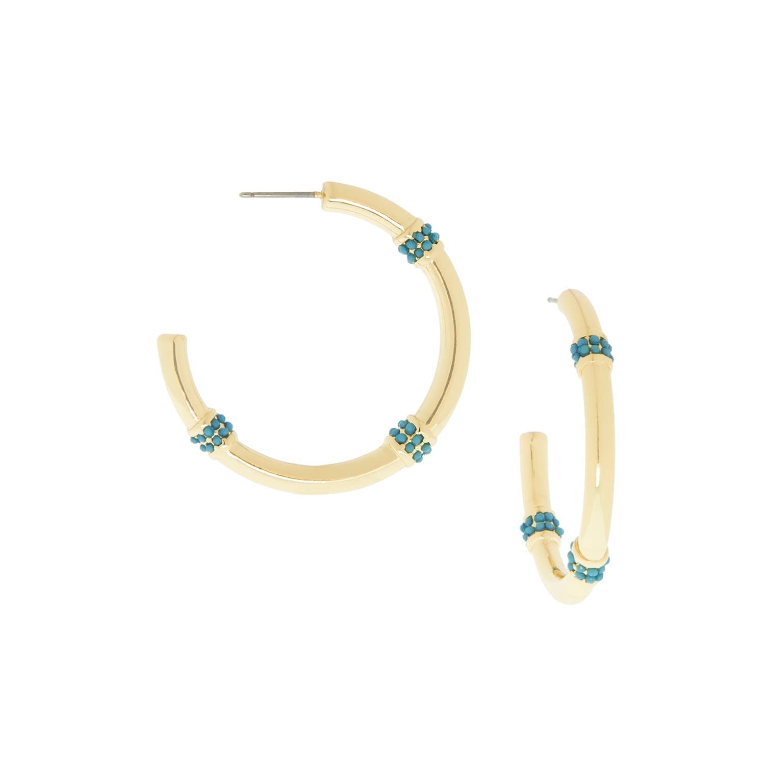 Marlyn Schiff Bamboo hoop with crystals 3930E