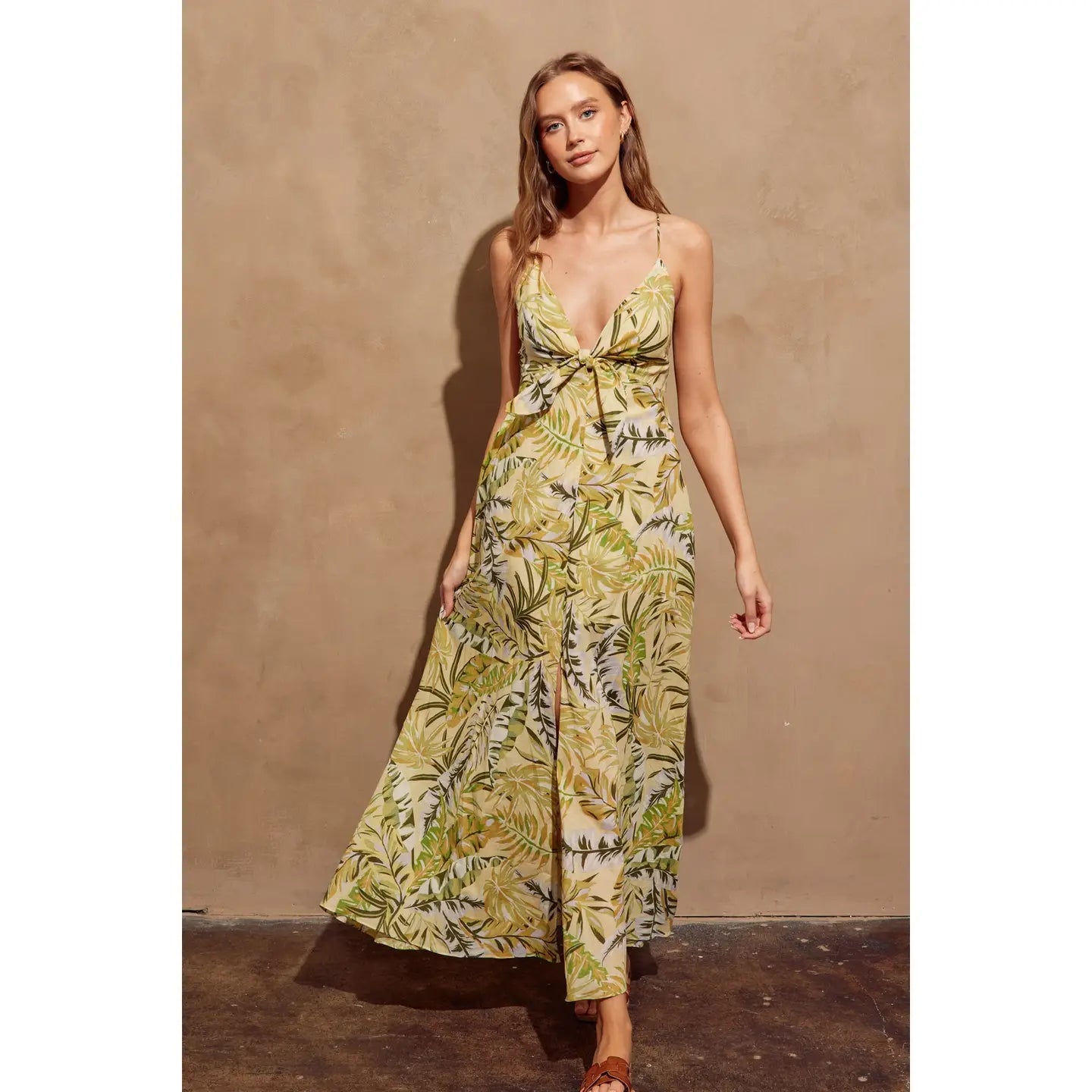 Dress Forum - Sun Drenched Knot Front Maxi Dress 1435