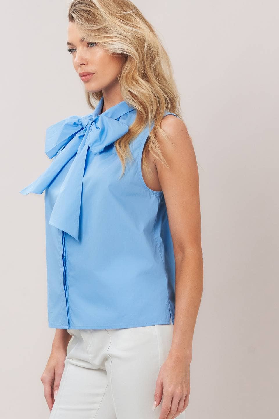Flying Tomato Solid Woven Sleeveless Top IT13953