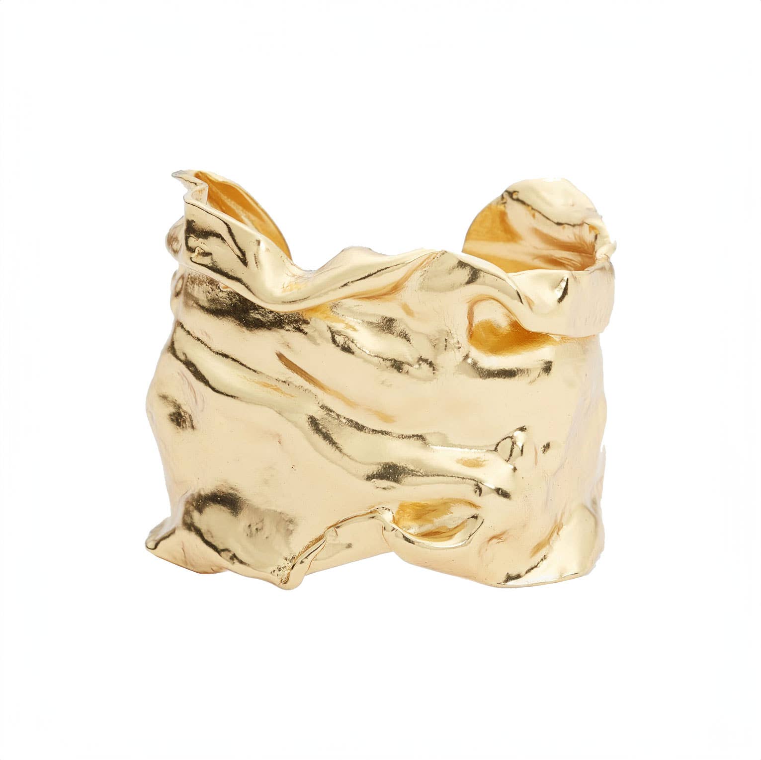 Karine Sultan Crumpled Foil Cuff Bracelet