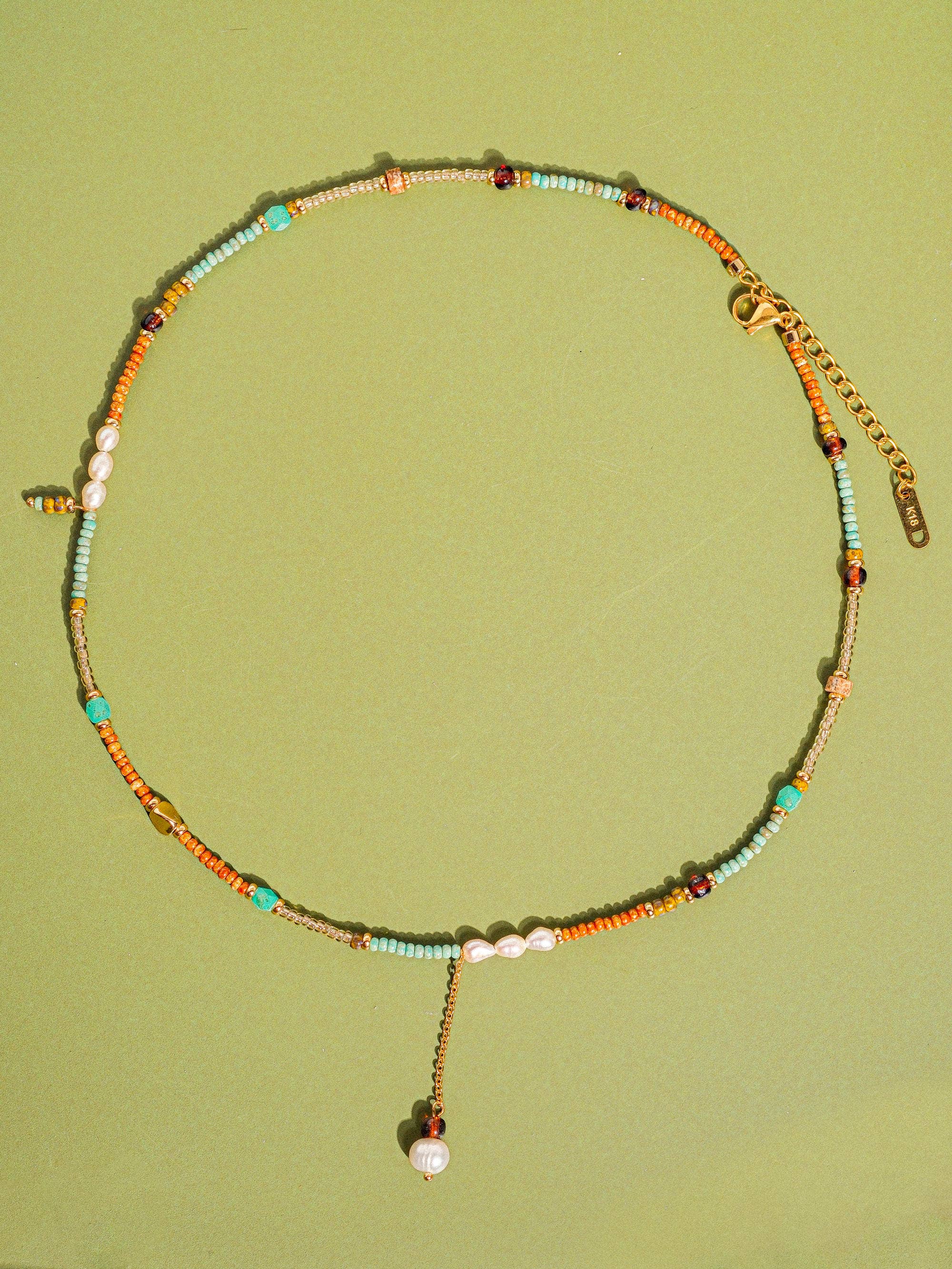 Flanerie 18K Handmade Bohemian Beaded Stack Necklaces