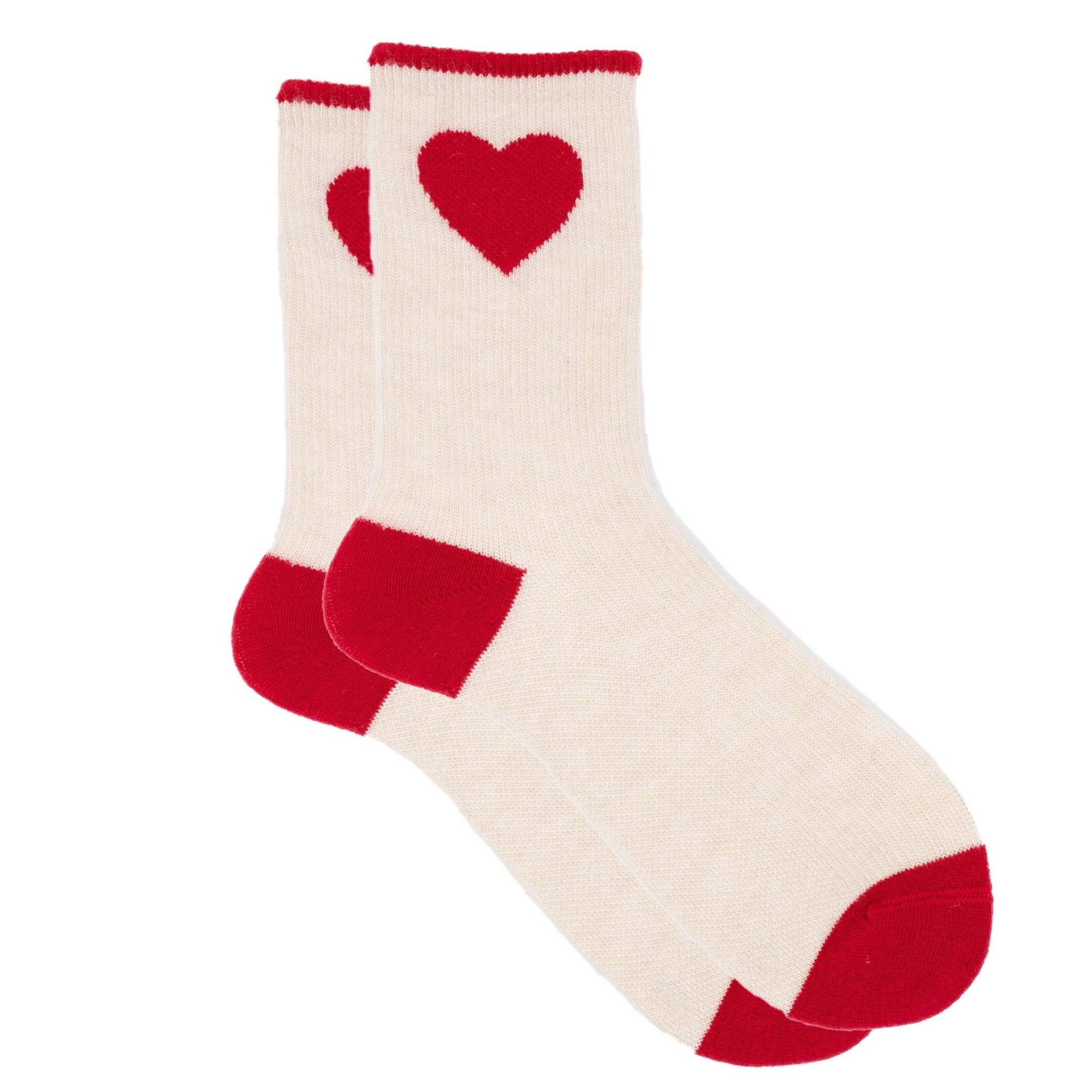 iLux Hartie Cashmere Silk Heart Crew Sock 1697
