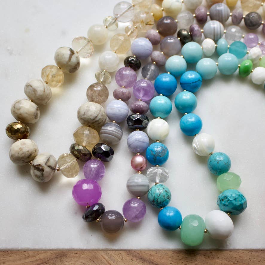 a.v. max Chunky Colorful Semi-Precious Necklace 5668N