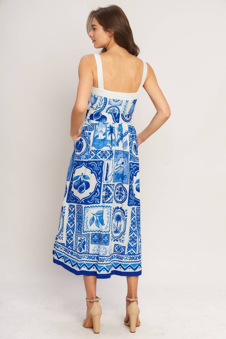Flying Tomato Printed Woven Midi Dress ID23543