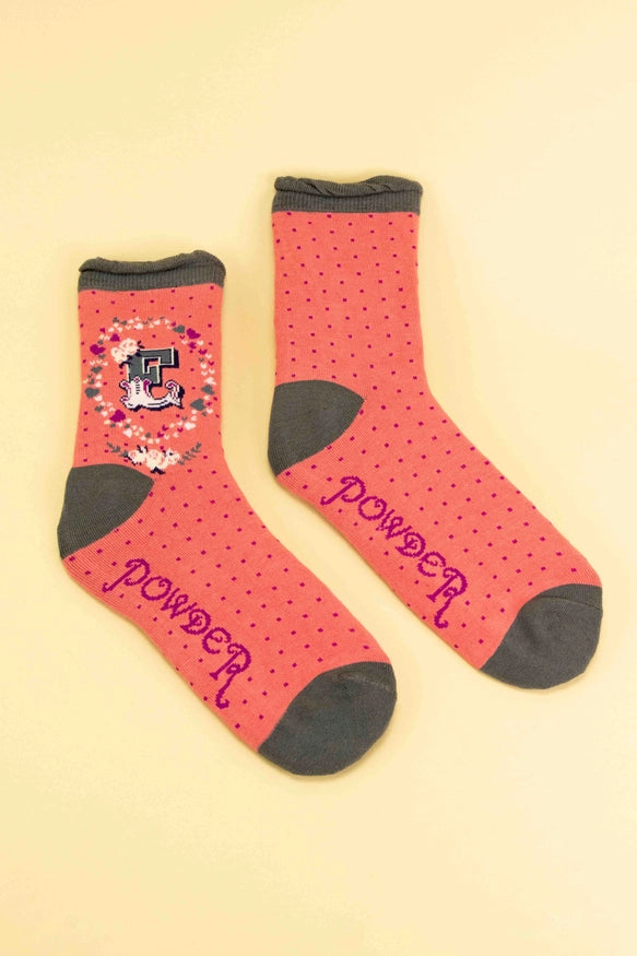 Powder Monogram Socks