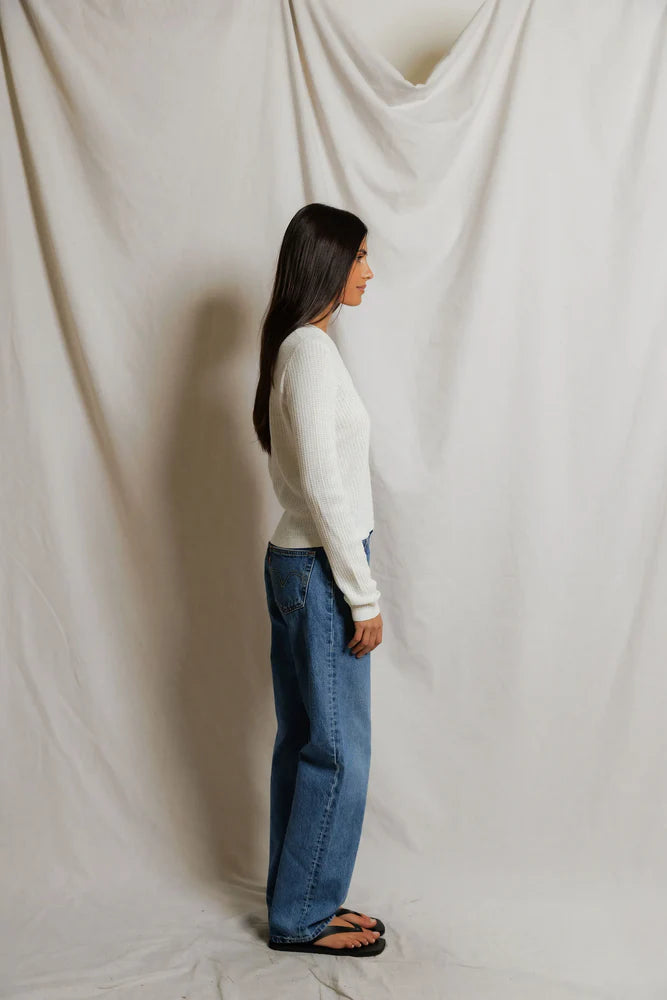 Perfect White Tee Ada Pointelle Cardigan