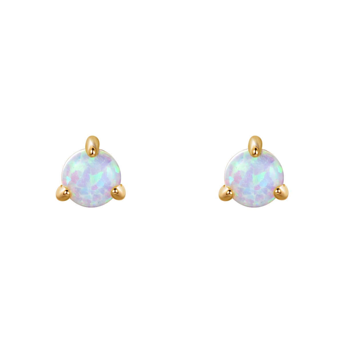 Heilo Jewelry Vivi Opal Light Blue Stud Earrings| Vivi