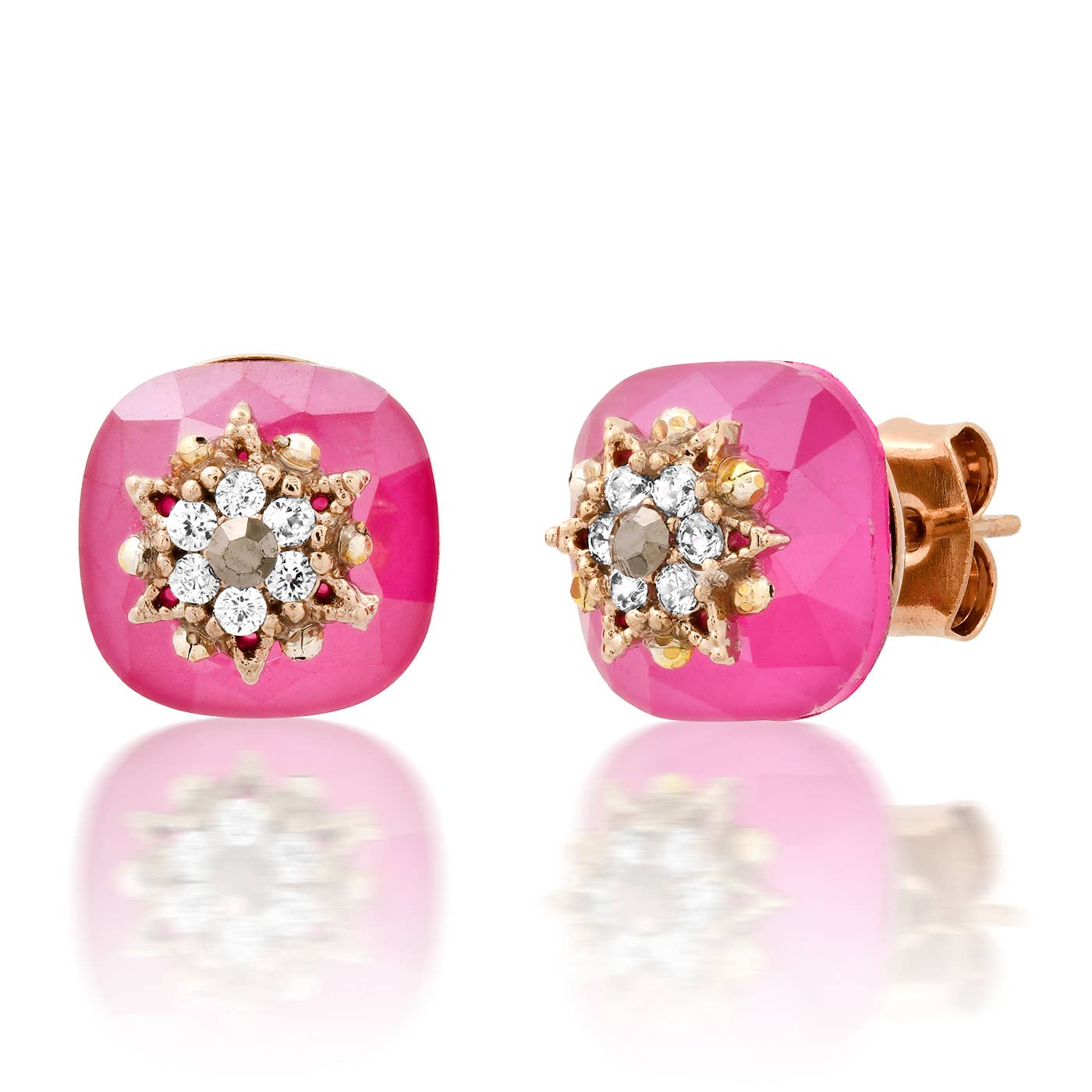 Tai Embellished Faceted Gem Studs HHE-23
