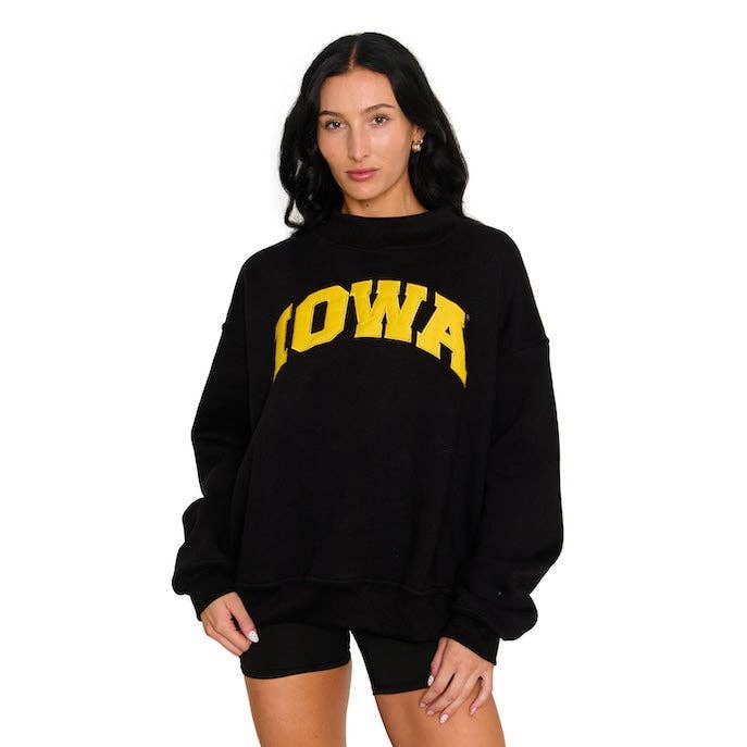 Lojo Iowa Hawkeyes Mock Neck Sweatshirt