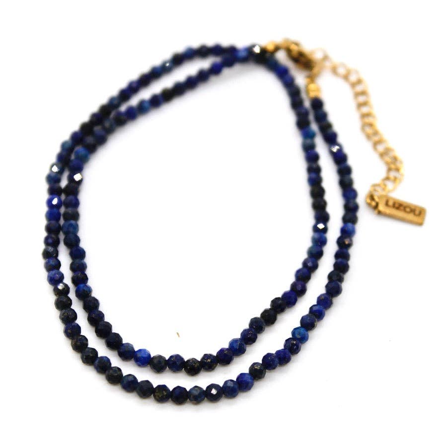Lizou 16" Lapis Lazuli Stone Necklace #10