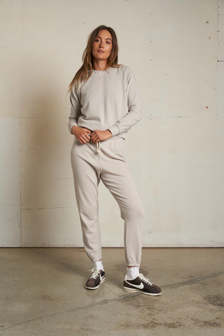 Perfect White Tee Alexi French Terry Longsleeve Raglan Crew Tee