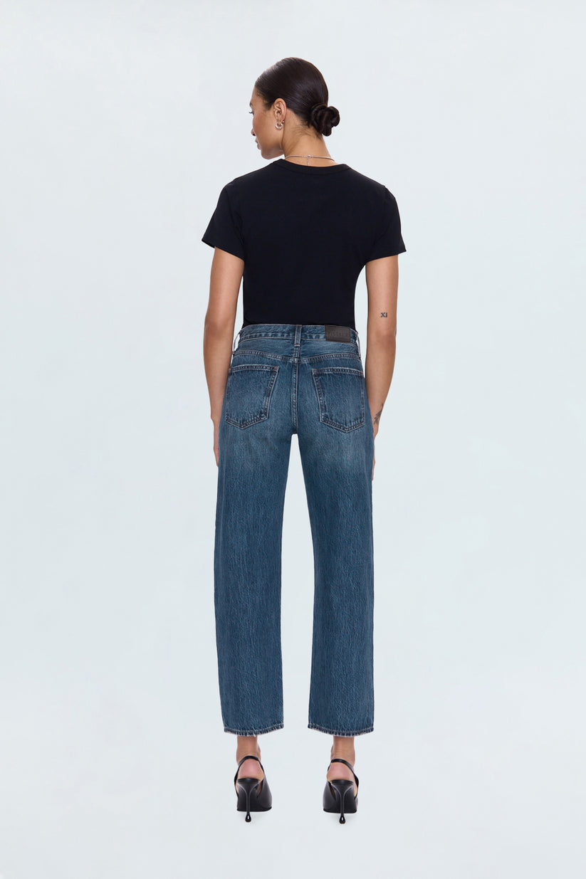 Pistola Lexi Mid Rise Bowed Straight Jean - Artisan