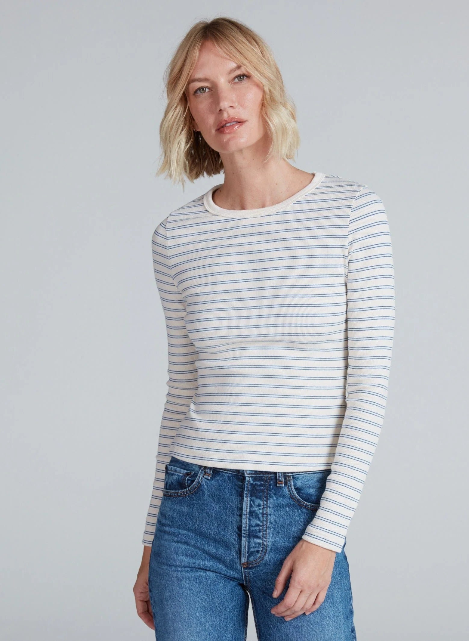 ASKKNY Long Sleeve Rib Crew Tee