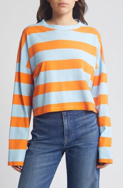 ASKK NY Printed Boy Tee Orange Blue Stripe