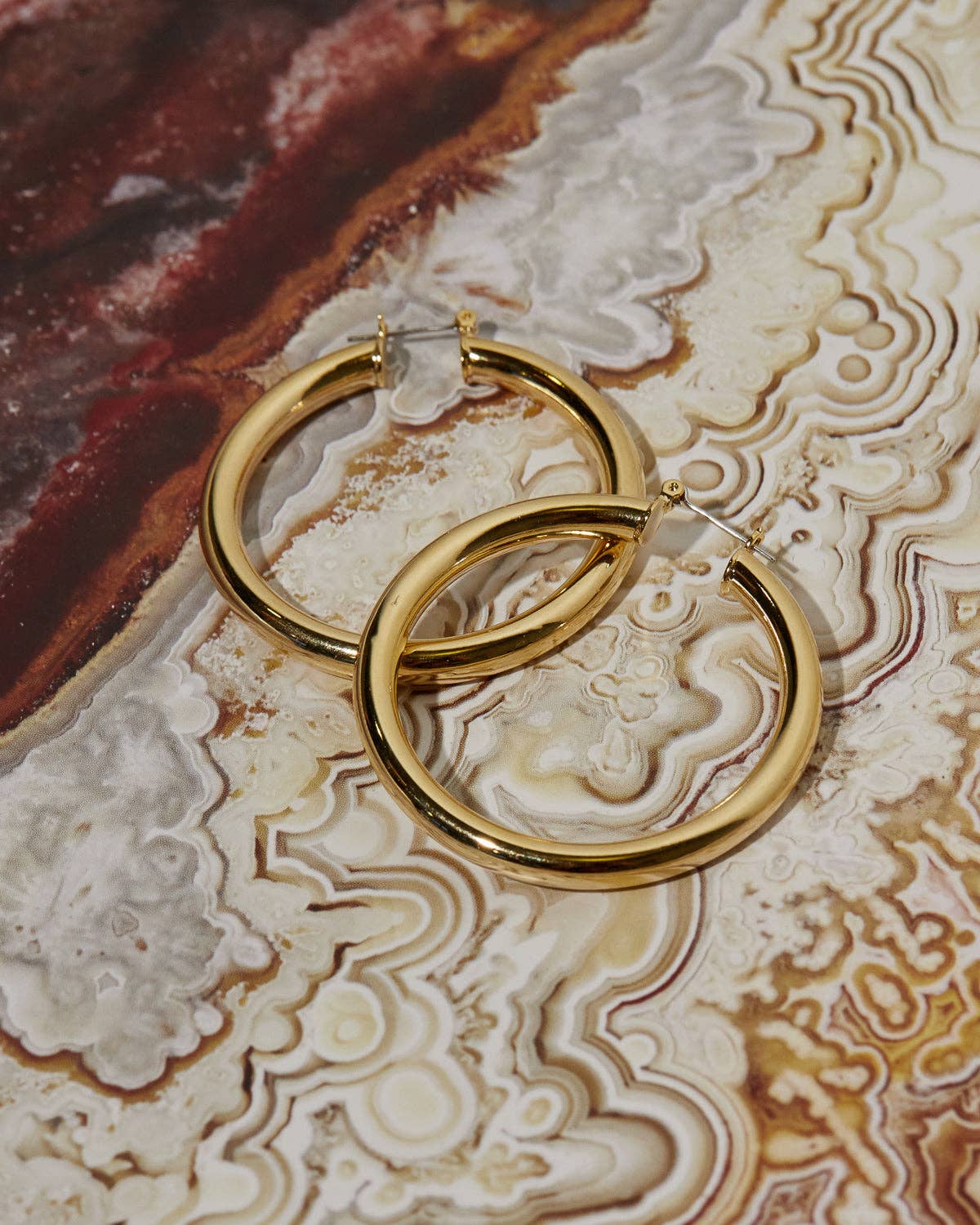 Luv AJ Amalfi Tube Hoops- Gold