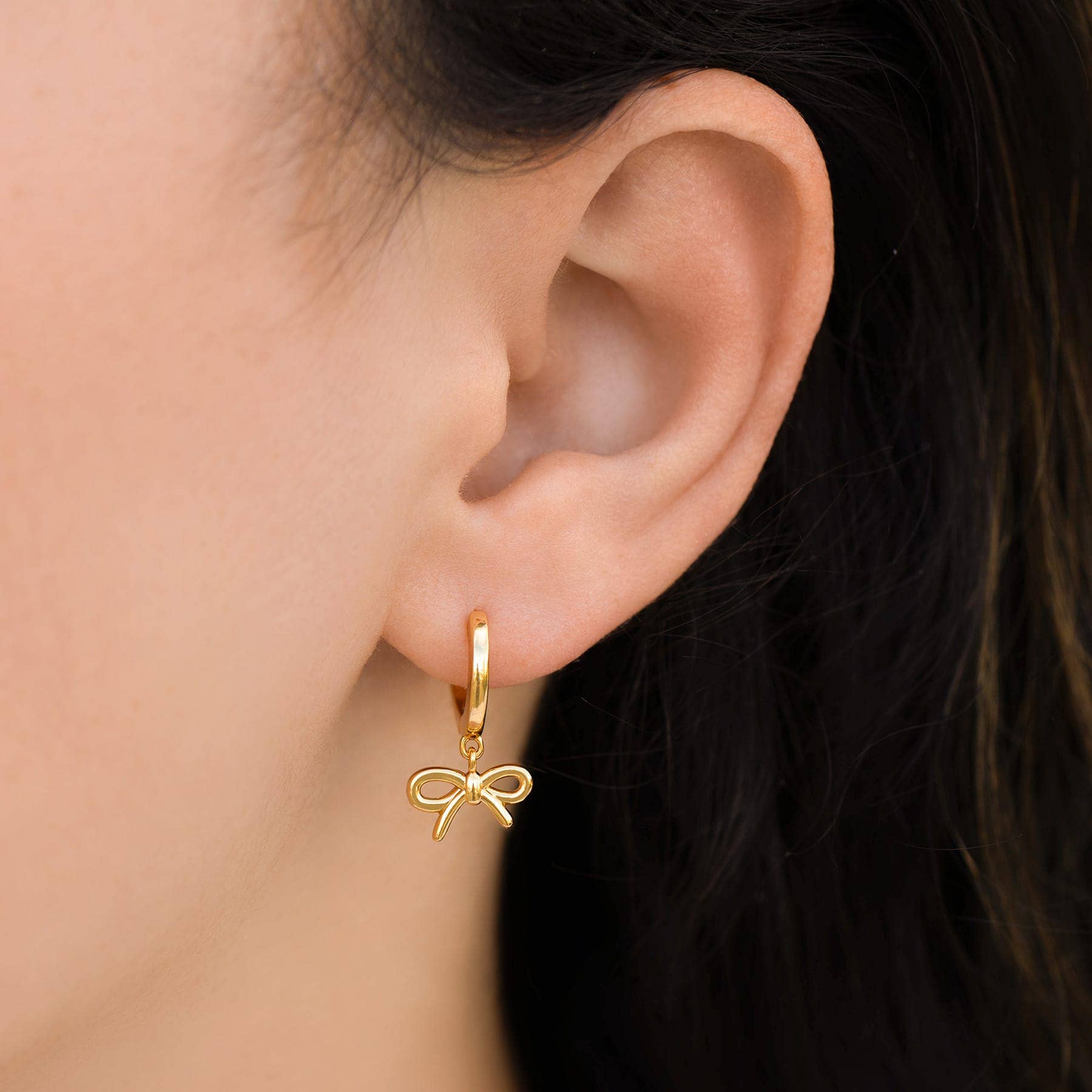 Girls Crew Lil Bow Hoops