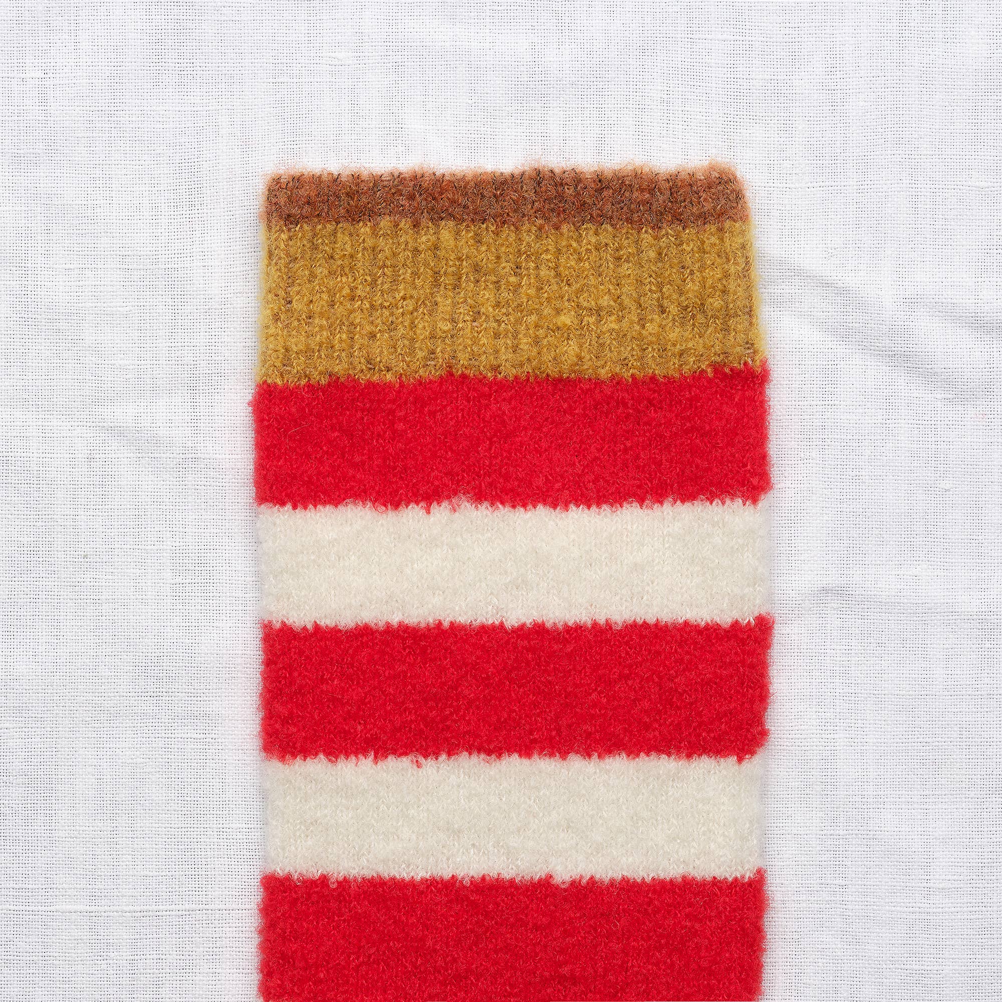 Bonne Maison Red Striped Foamy Merino Sock BCL203