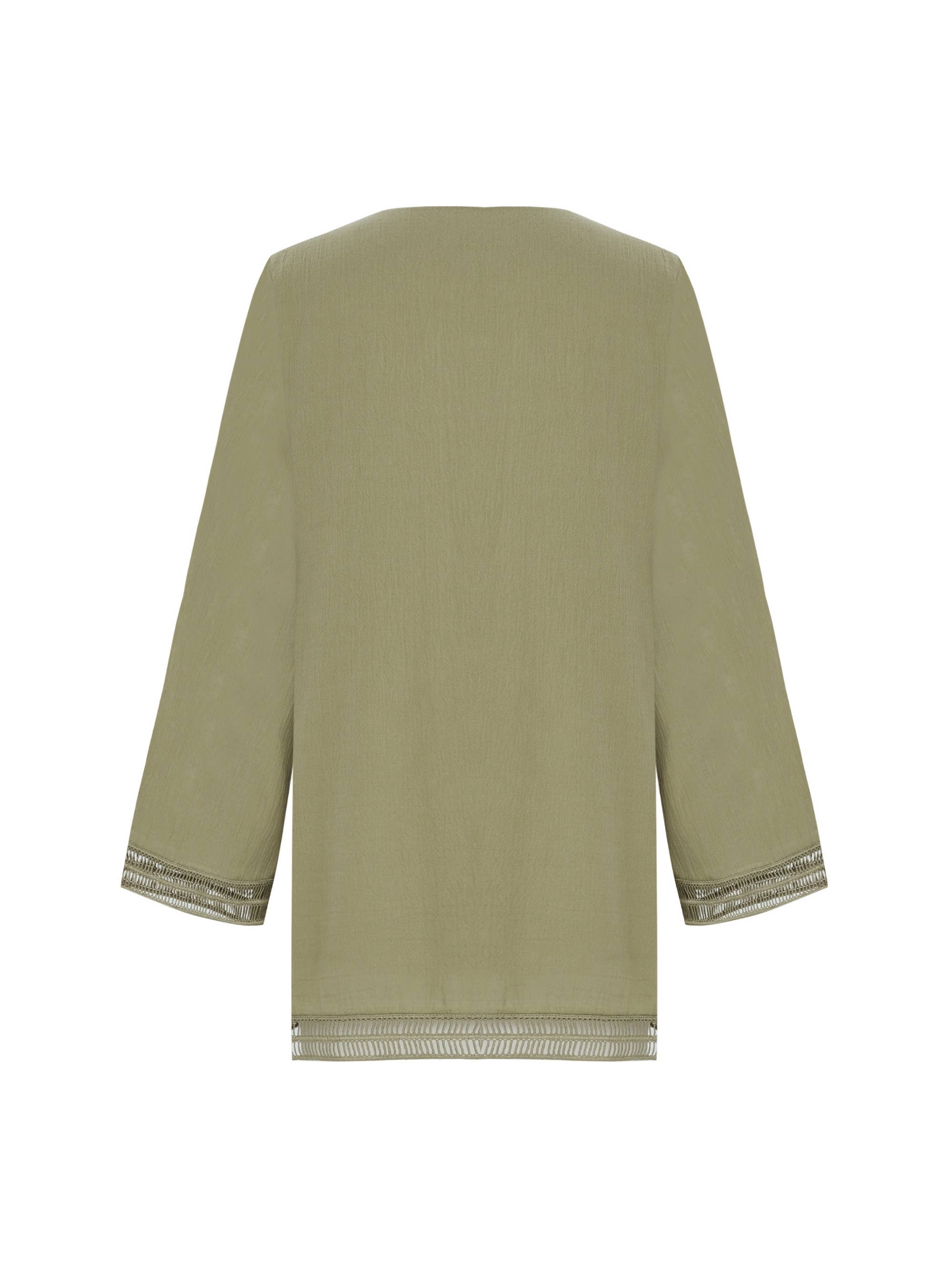 The Handloom Positano Dress - Khaki Green