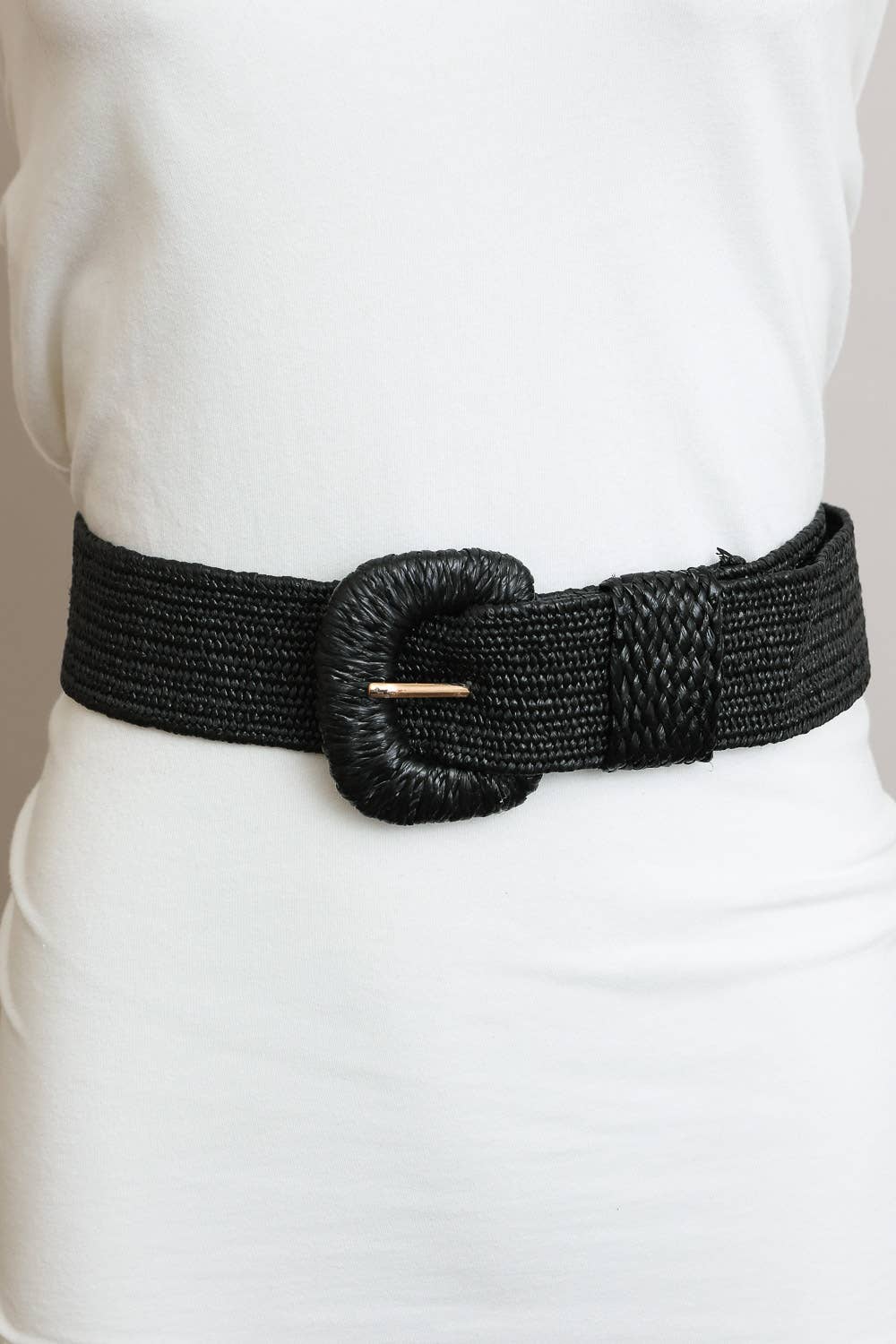 Raffia Stretch Belt