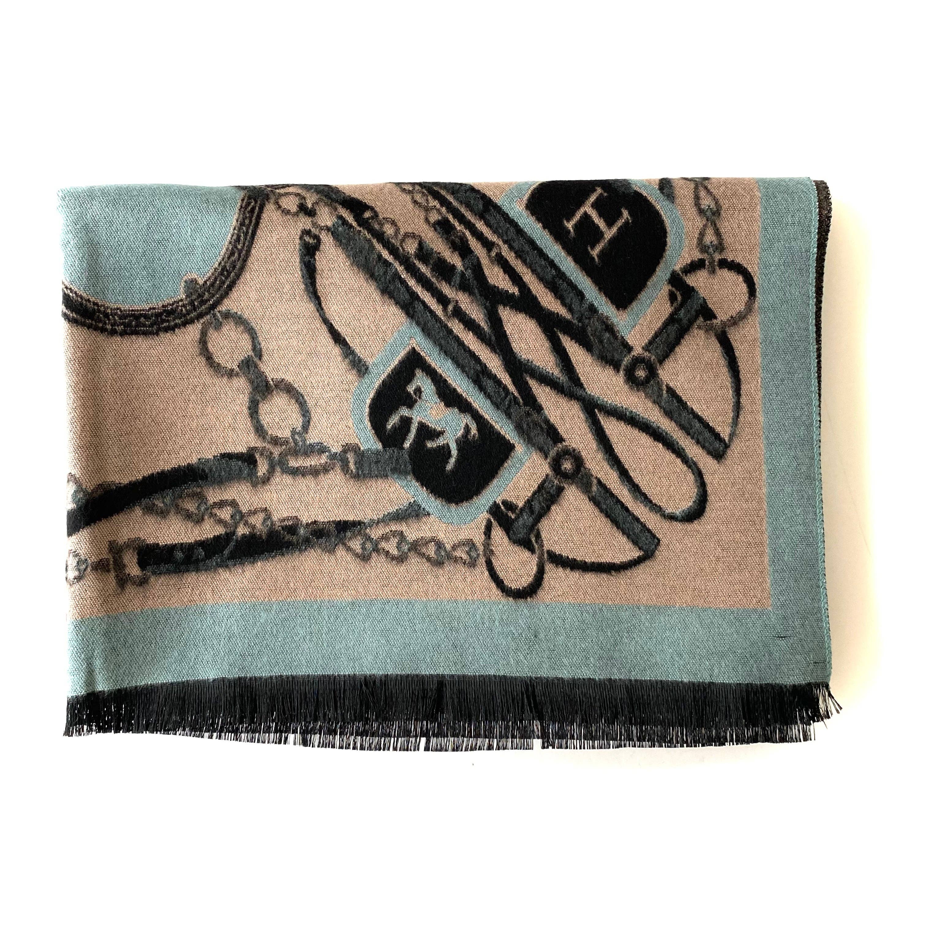 Thames Blue Multi-Patterned Scarf