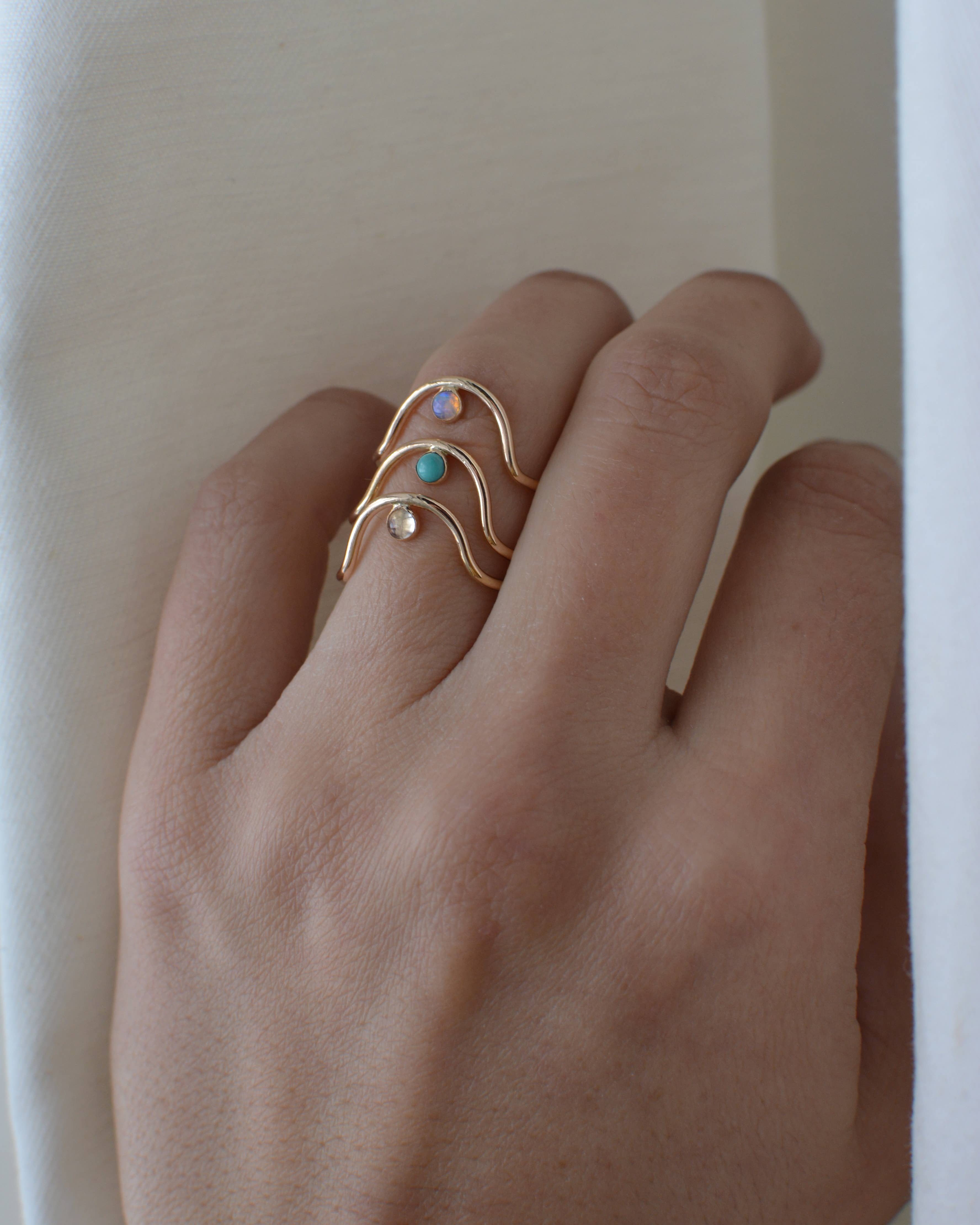 Gem & Blue Balanced Opal Ring