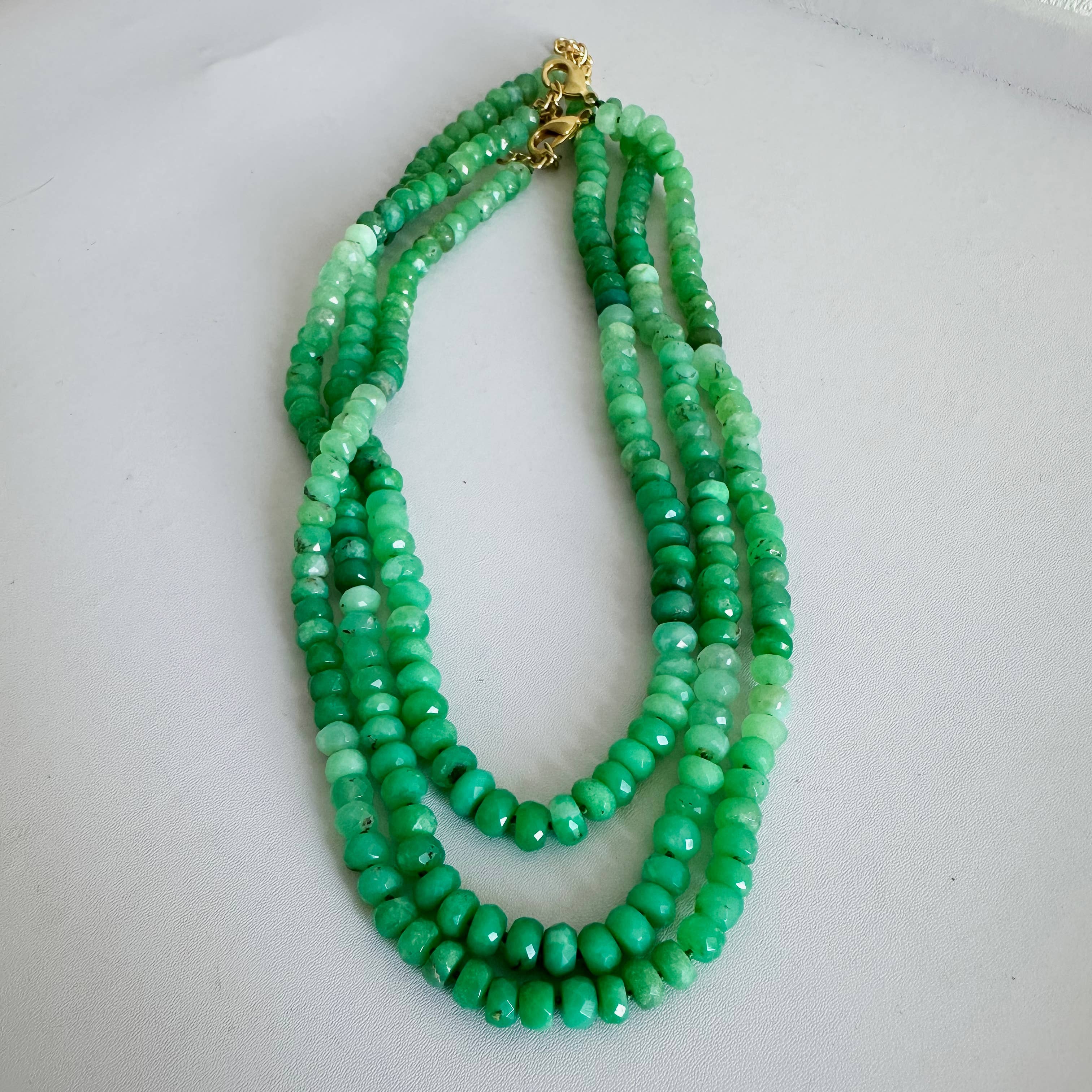 Anokhi Green Chrysoprase Green Beaded Necklace NKK05