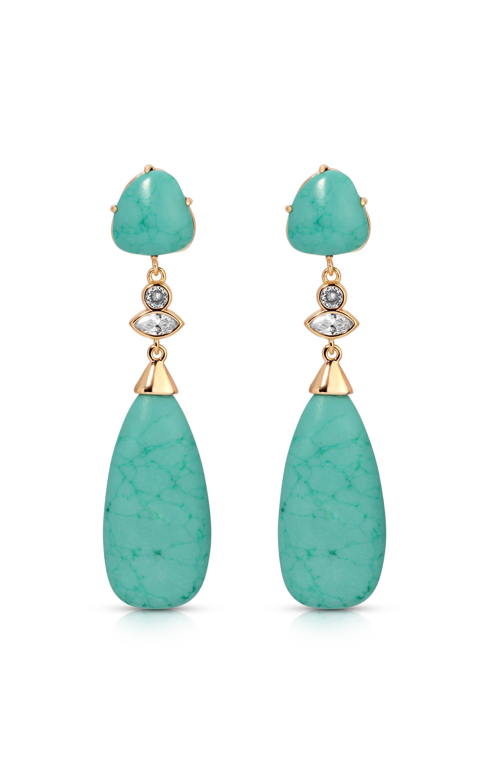 Ettika Turquoise Solstice Drop Earrings