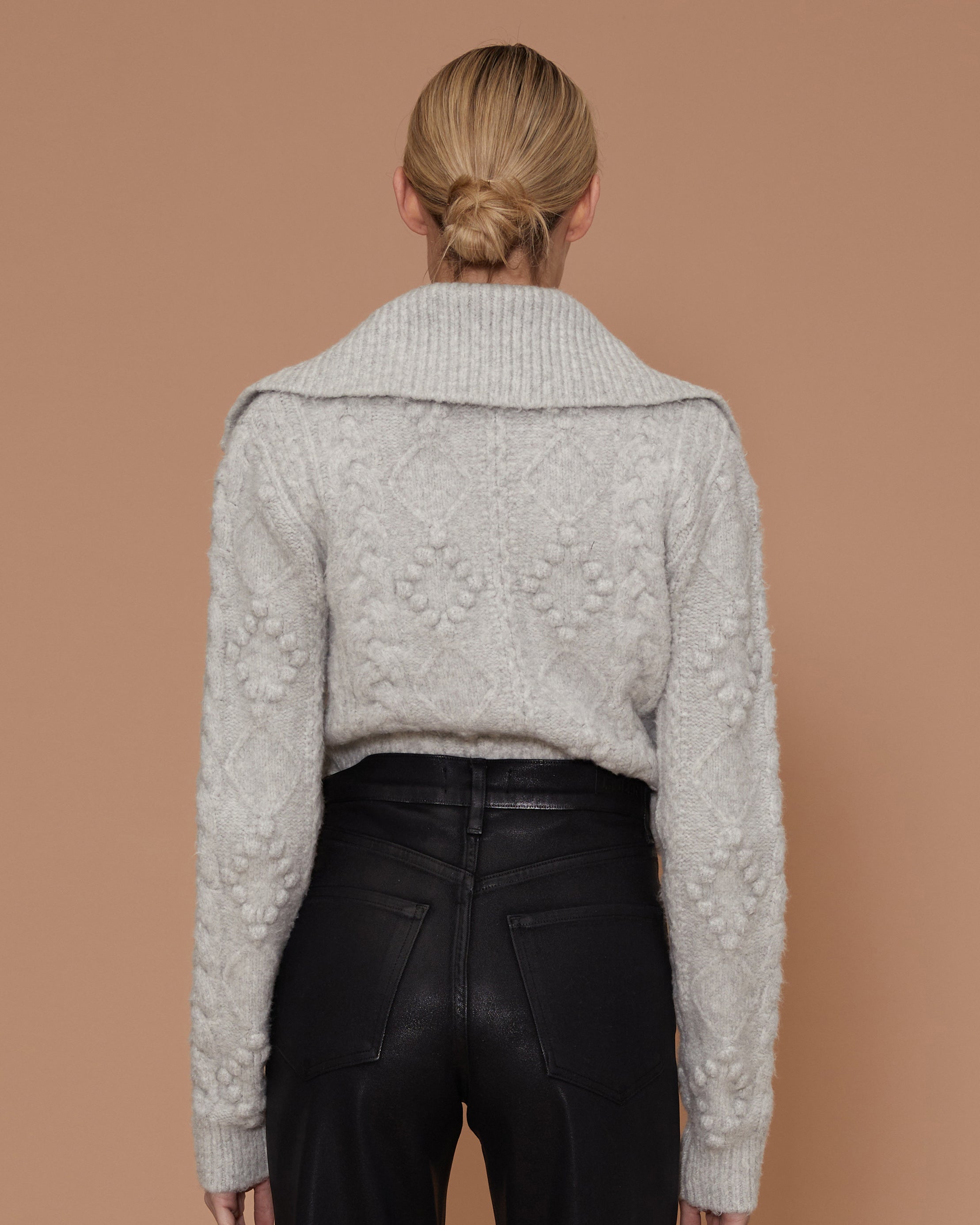 Le Jean Cable Knit Cardigan