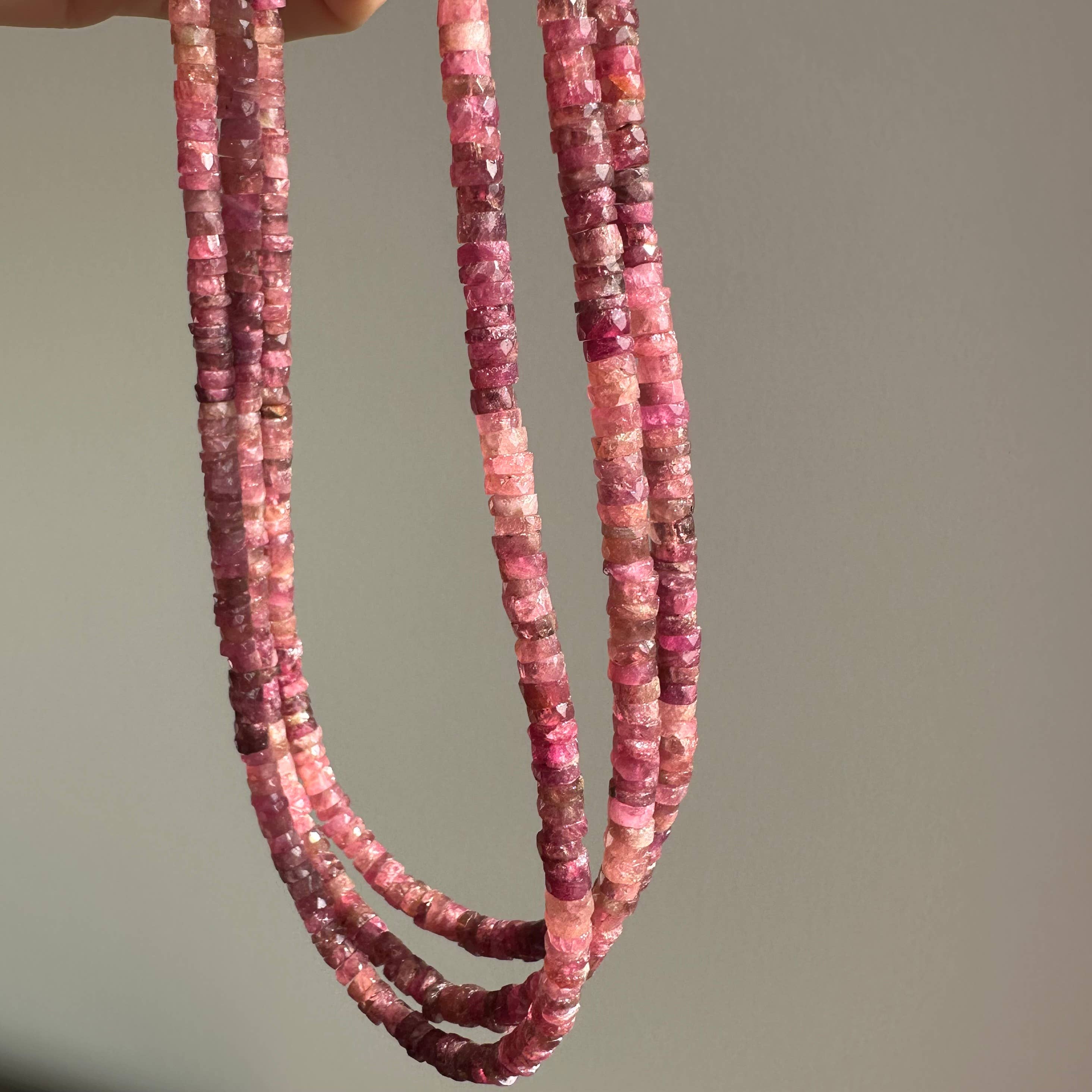 Anokhi Green Pink Tourmaline Ombre Necklace NKB137C