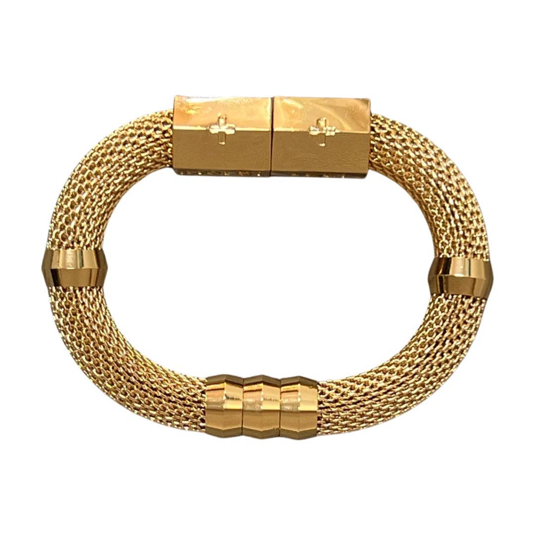 Holst and Lee Mesh Classic Gold Everything Bracelet: AKA The Jill - HMESBRAC09