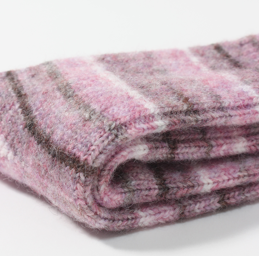 Comfortarians Stripes Wool Socks For Women | Cozy Wool Angora Socks