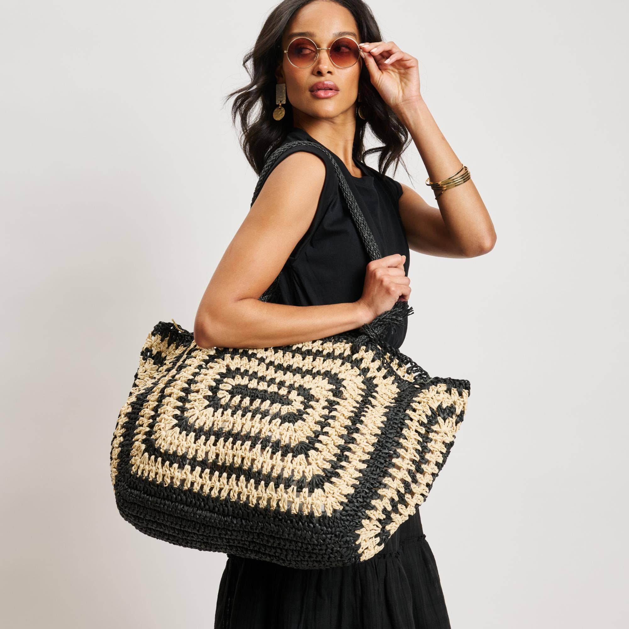 Moda Lux Isla Straw Beach Tote