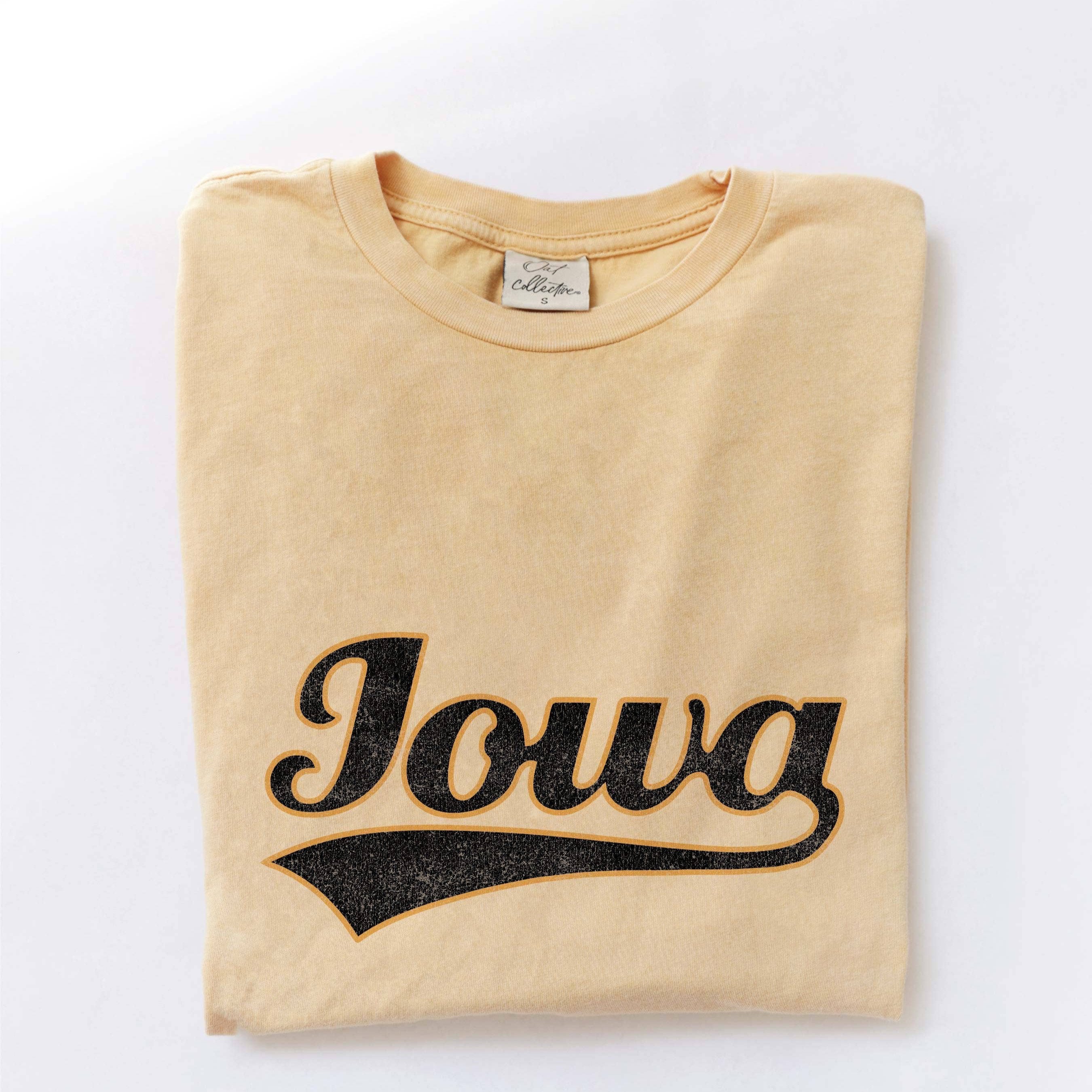 Catherine's Game Day IOWA Mineral Washed Graphic Tee