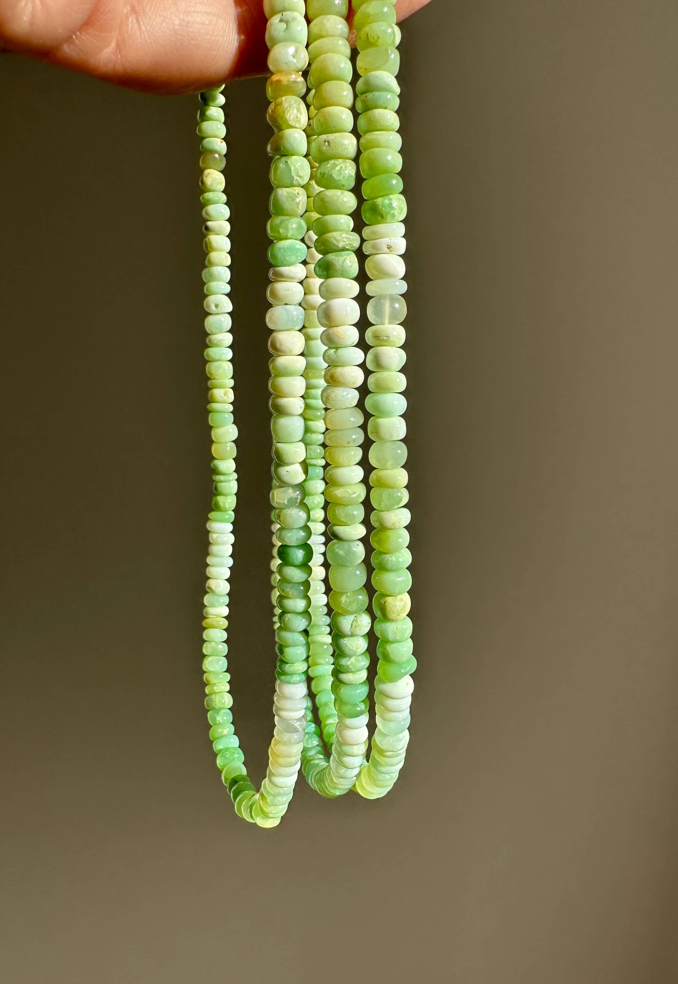 Anokhi Green Opal Beaded Necklace NKB41