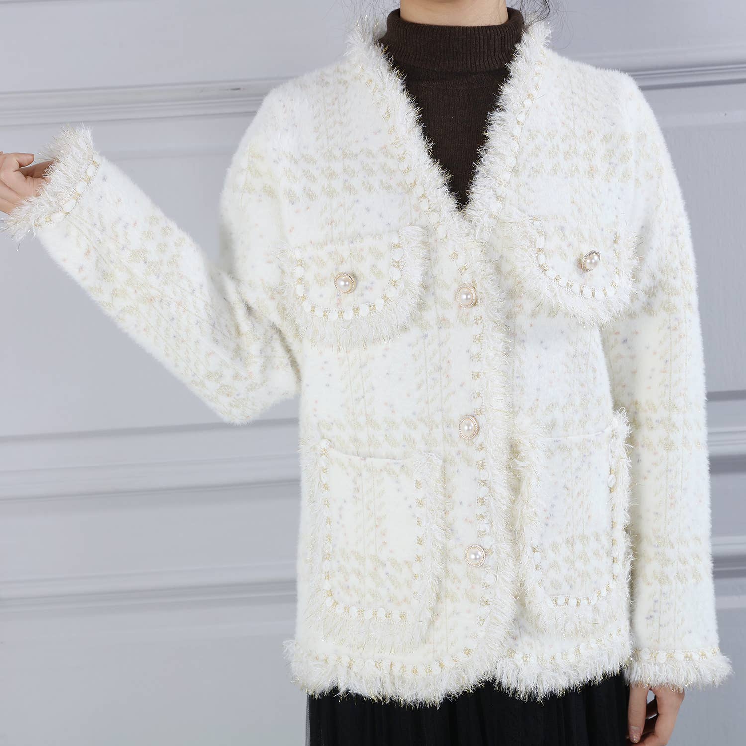 Thames Collection Super Soft Coco Knit Cardigan