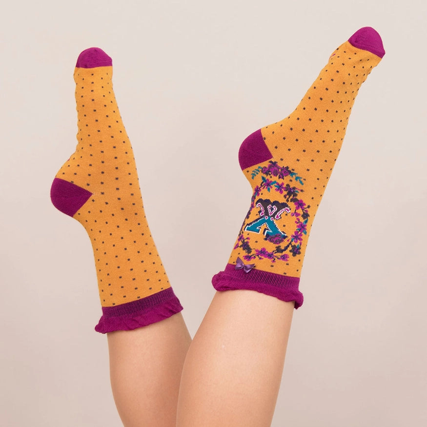 Powder Monogram Socks