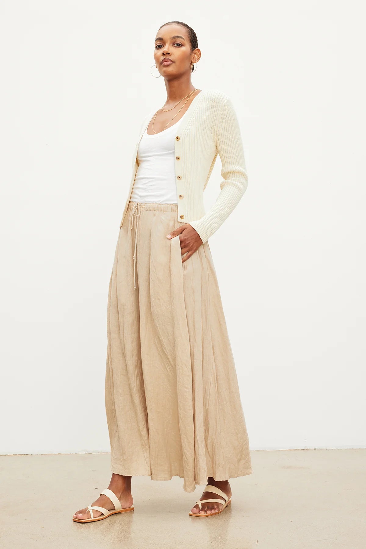 Velvet Bailey Linen Maxi Skirt