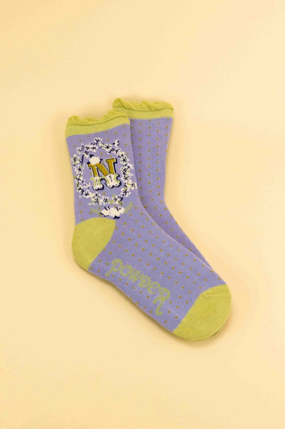 Powder Monogram Socks