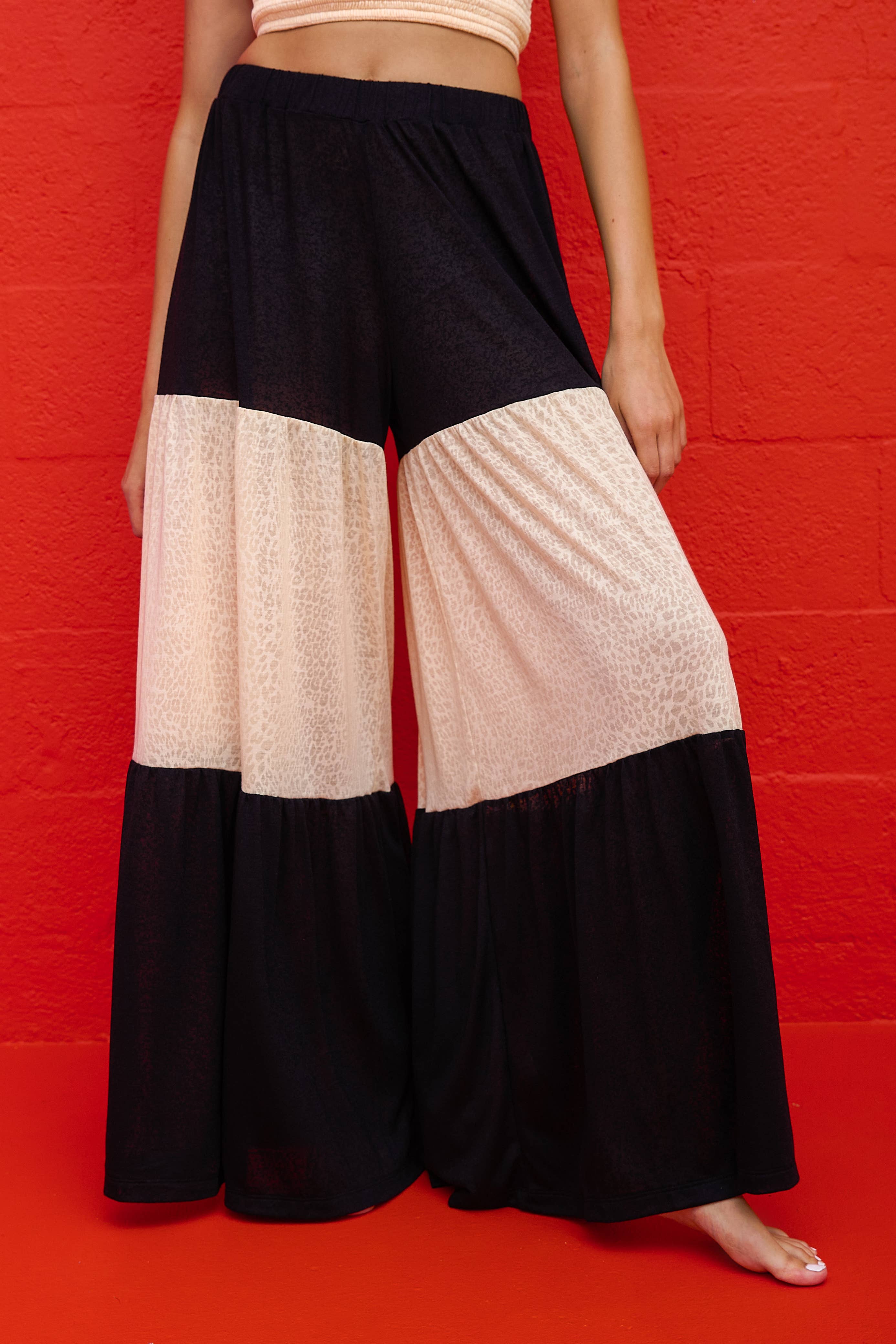 Pitusa Colorblock Palazzo Pants