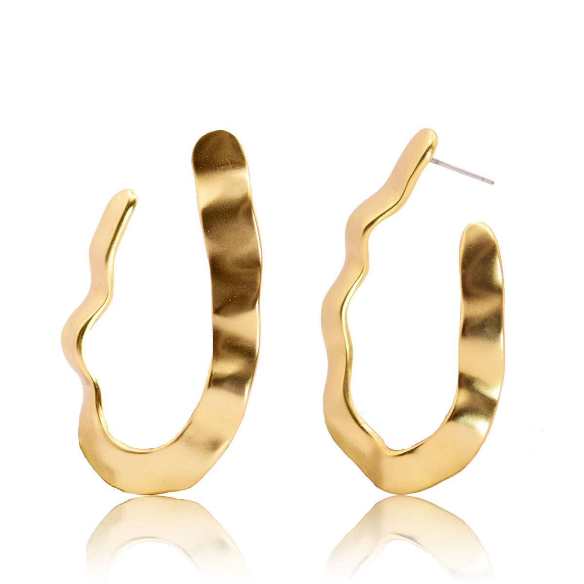 Karine Sultan Free Form Frontal Hoop Earrings E68005.10