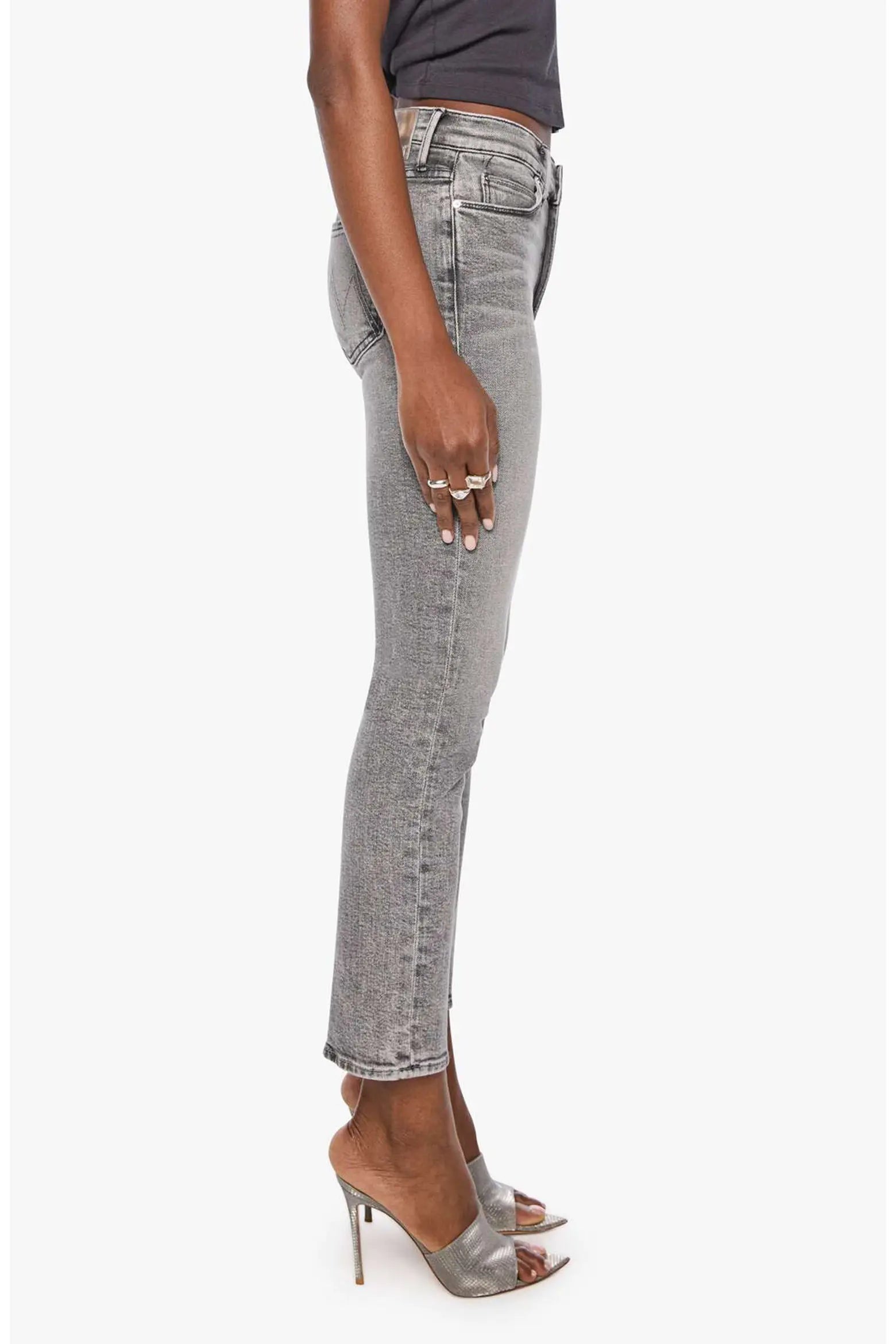 Mother Mid Rise Dazzler Ankle Jean