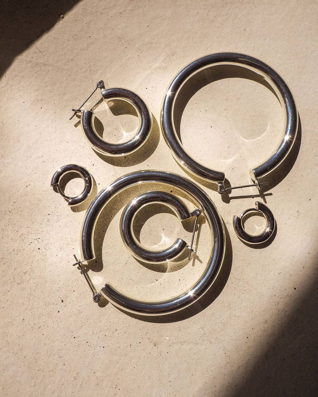 Luv AJ Amalfi Tube Hoops- Silver