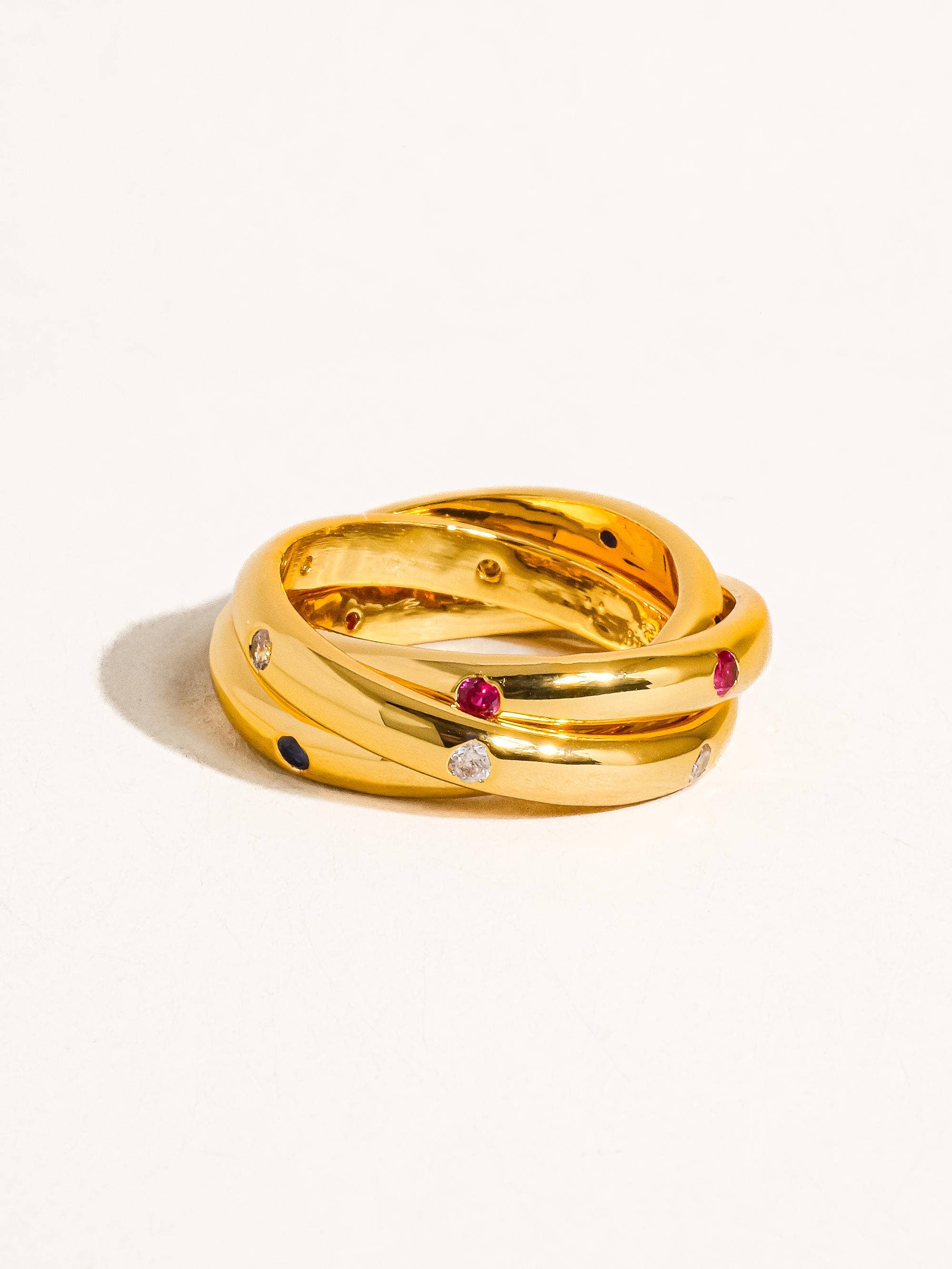 Flanerie Elvire 18K Gold Multi Stone Wrap Ring