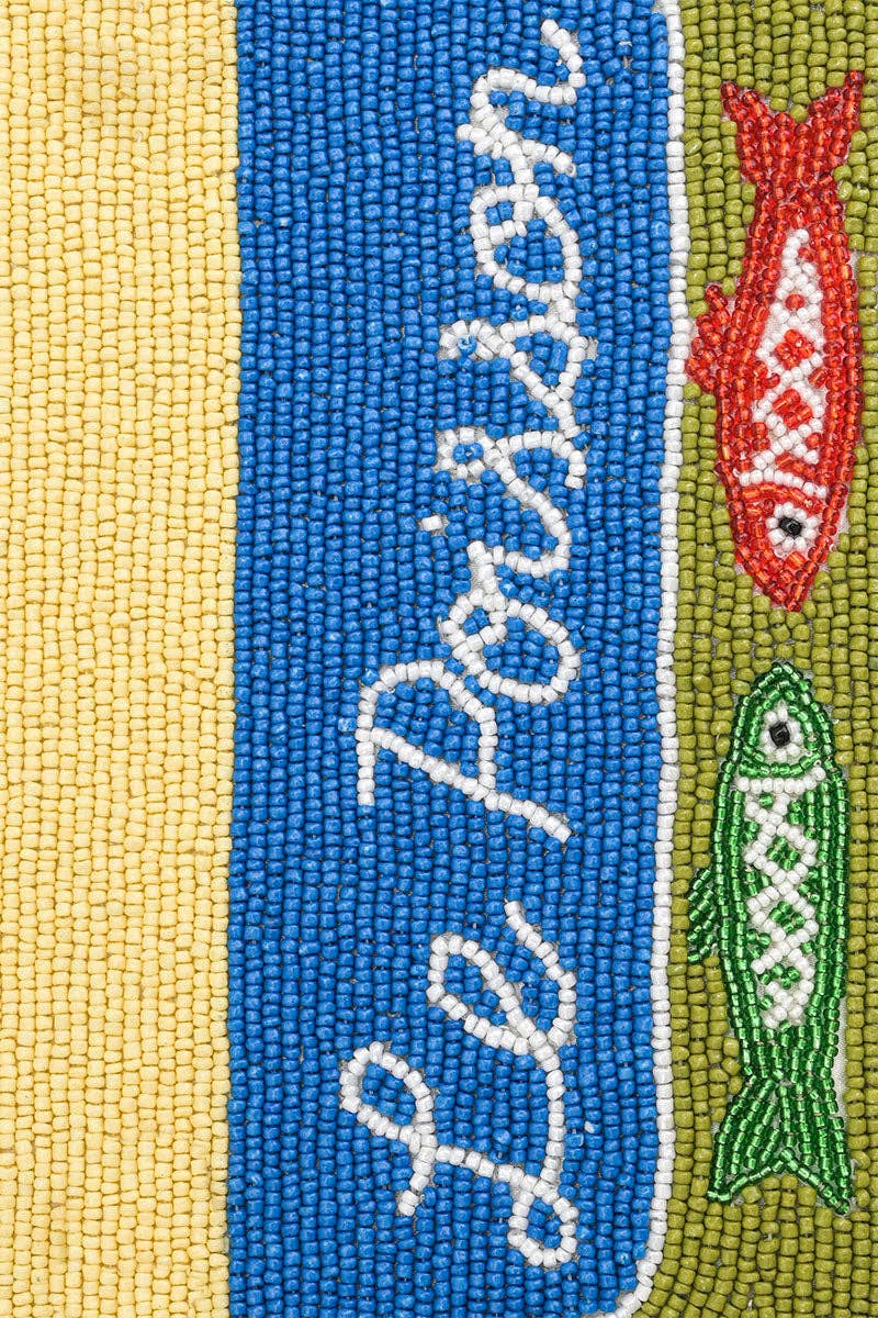 America & Beyond Fish Tales Beaded Shoulder Bag